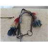 Image 4 : 3 Horse Bridles , 2 with Dyed Tail Hair, Spread Rings, Bits 