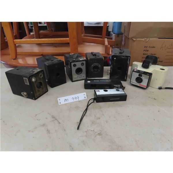 Vintage Cameras: Polaroid Swinger, Kodak, Ansco 
