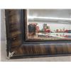 Image 2 : Vintage Bevelled Mirror 38'' x 29'' , Wood Frame 45'' x
