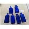 Image 1 : 6 Cobalt Blue Medicinal Bottles 