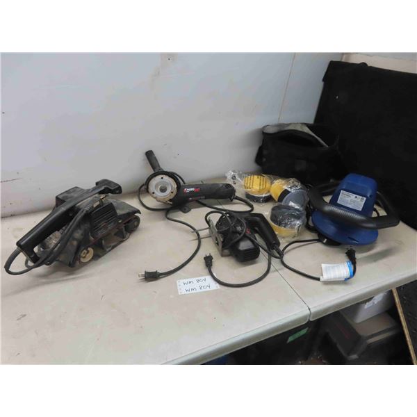 Power Tools : Belt Sander, Jigsaw, Angle Grinder, Tripod 