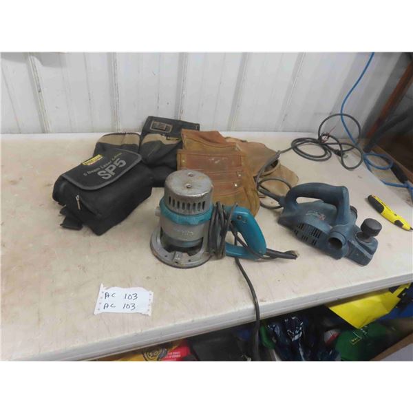 Makita Router , Bosch Power Planer , Carpenter Pouch , Fat