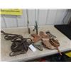 Image 1 : 2 Vintage Fishing Rods, Leather Strap On Ice Grippers, 