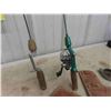 Image 2 : 2 Vintage Fishing Rods, Leather Strap On Ice Grippers, 