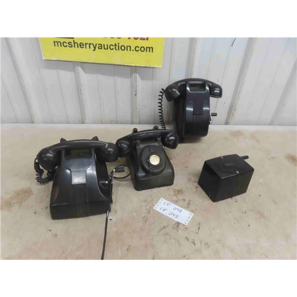 3 Antique Office Phones 