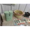 Image 3 : Chamber Pot, License Plate, Cast Toy Stove & 