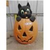 Image 1 : Halloween Cat/Pumpkin Blow Mold 28'' Tall 