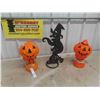 Image 1 : Metal Witch Silhouette , 2 Pumpkin Blow Molds 