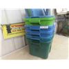 Image 3 : 6 Storage Tubs, 5 Lids 