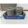Image 1 : 2 New Rolls of Barb Wire 14 Gauge 