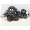 Image 1 : 2 Stuffed Creature Comforts Biker Gorilla 10'' Tall in