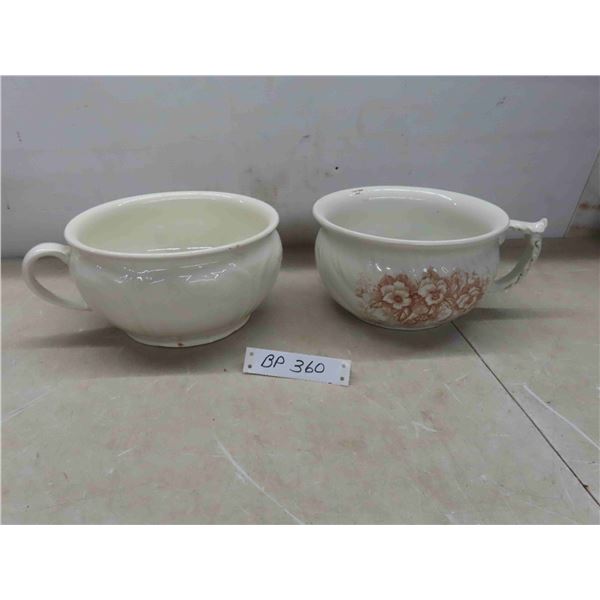 2 Porcelain Chamber Pots