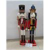 Image 1 : 2 Very Nice Wooden Nut Crackers 24'' Tall 
