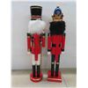 Image 2 : 2 Very Nice Wooden Nut Crackers 24'' Tall 