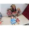 Image 1 : 5 Dolls (3) Porcelain with Stands , (2) Vintage, Tallest is 23''