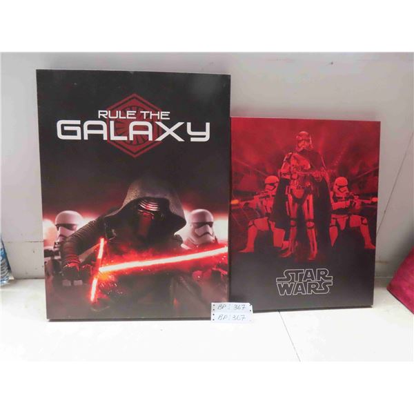 2 Star Wars Pictures on Canvas 18'' x 24'' + 16'' x 20'' 