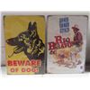 Image 2 : 4 Modern Metal Signs 12'' x 8'' 