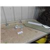 Image 1 : New 4 Clear Glass Shelves with Wall Brackets 8''x  24'' , 