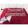Image 2 : New 4 Clear Glass Shelves with Wall Brackets 8''x  24'' , 