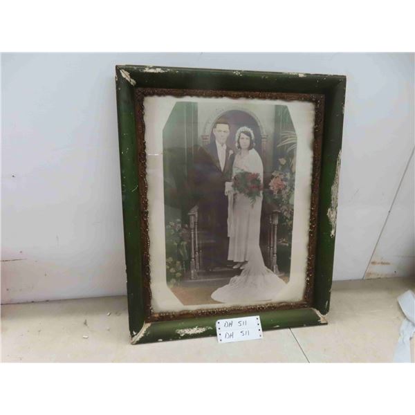 1926 Wedding Picture in Original Frame 20'' x 24'' 