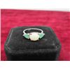 Image 4 : Fine Opal with 2 Emeralds Mounted on 8925 Silver