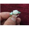 Image 8 : Fine Opal with 2 Emeralds Mounted on 8925 Silver
