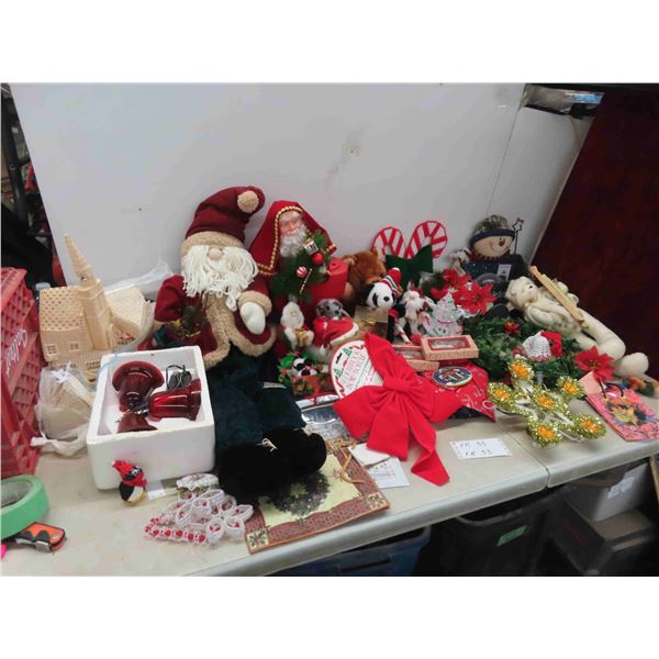 Christmas Décor: Lights, Santa Stuffys, Bows, Ornaments &