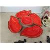 Image 2 : 5pce Serving Dish, Tea Pot, Trivots, Glass Coasters 