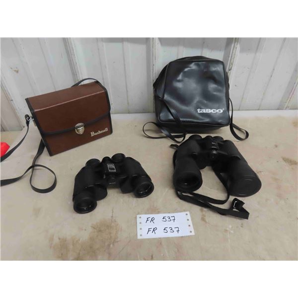2 Pairs Binoculars : Bushnell 7x35 , Tasco 10x50