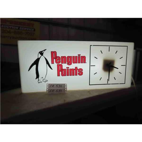 Penguin Paints Electric Clock 10'' x 5 1/2'' x 24'' 
