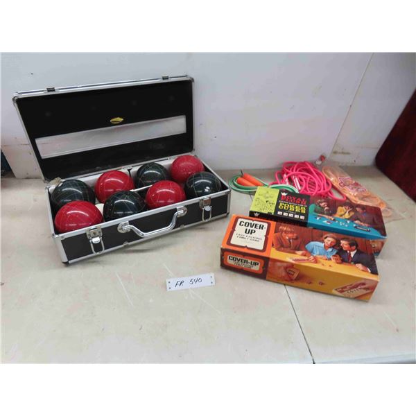 Bocce Ball Set, Skipping Ropes, Board Games 