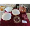 Image 1 : 3 Fireking Casserole Dishes with Lids, Depression Glass, 