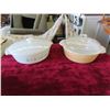 Image 2 : 3 Fireking Casserole Dishes with Lids, Depression Glass, 