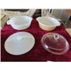 Image 3 : 3 Fireking Casserole Dishes with Lids, Depression Glass, 