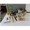 Image 1 : Brass Pieces, Clocks, Crock, Oil Lantern & More 