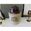 Image 8 : Brass Pieces, Clocks, Crock, Oil Lantern & More 