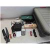 Image 1 : Rubbermaid Tote with (4) Knives, (2) Multi Tools, (2) 