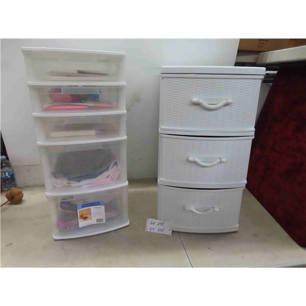 3 Drawer Organizer 25'' x 13'' x 17'' , 5 Drawer Organizer 26'' x 