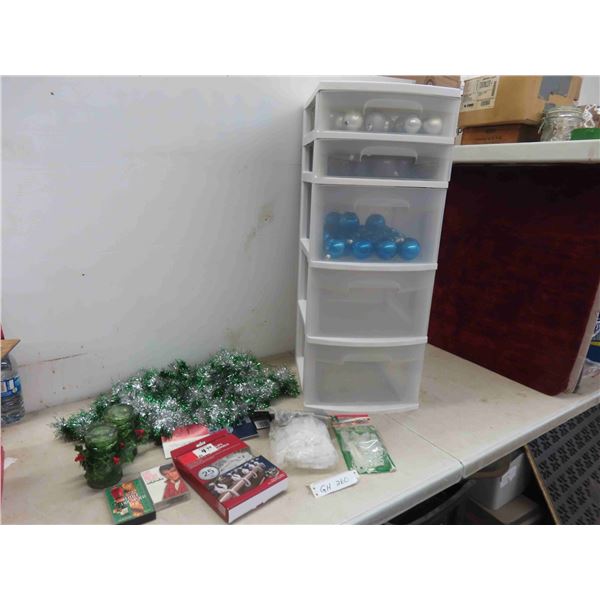 5 Drawer Organizer 31'' x 12'' x 13'' with Christmas 