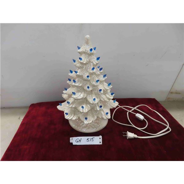 Ceramic Christmas Tree with Light 14'' High 