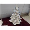 Image 3 : Ceramic Christmas Tree with Light 14'' High 