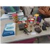 Image 1 : Metal Tins, Meat Grinder, Sad Irons, Avon Bottles with 