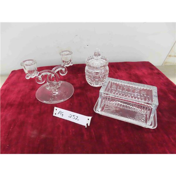 Heisey Lariat Hand Blown Double Candle Holder, Pattern 