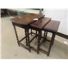 Image 1 : Walnut 3pce Nesting Stands , Biggest is 22'' x 22'' x 13'' 