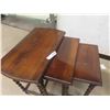 Image 2 : Walnut 3pce Nesting Stands , Biggest is 22'' x 22'' x 13'' 