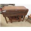 Image 2 : Space Saver Drop Leaf Table with 4 Folding Tucked 