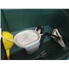 Image 6 : Storage Tub with Pots, Baking Pans, Kitchen Items 