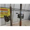 Image 3 : 2 Vintage Wood Fishing Rods and Reels