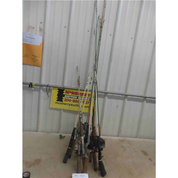 Approx.10 Fishing Rods and 8 Reels