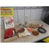Image 1 : Coal Oil Lamps, Ashtrays,  Norman Rockwell Plate, 